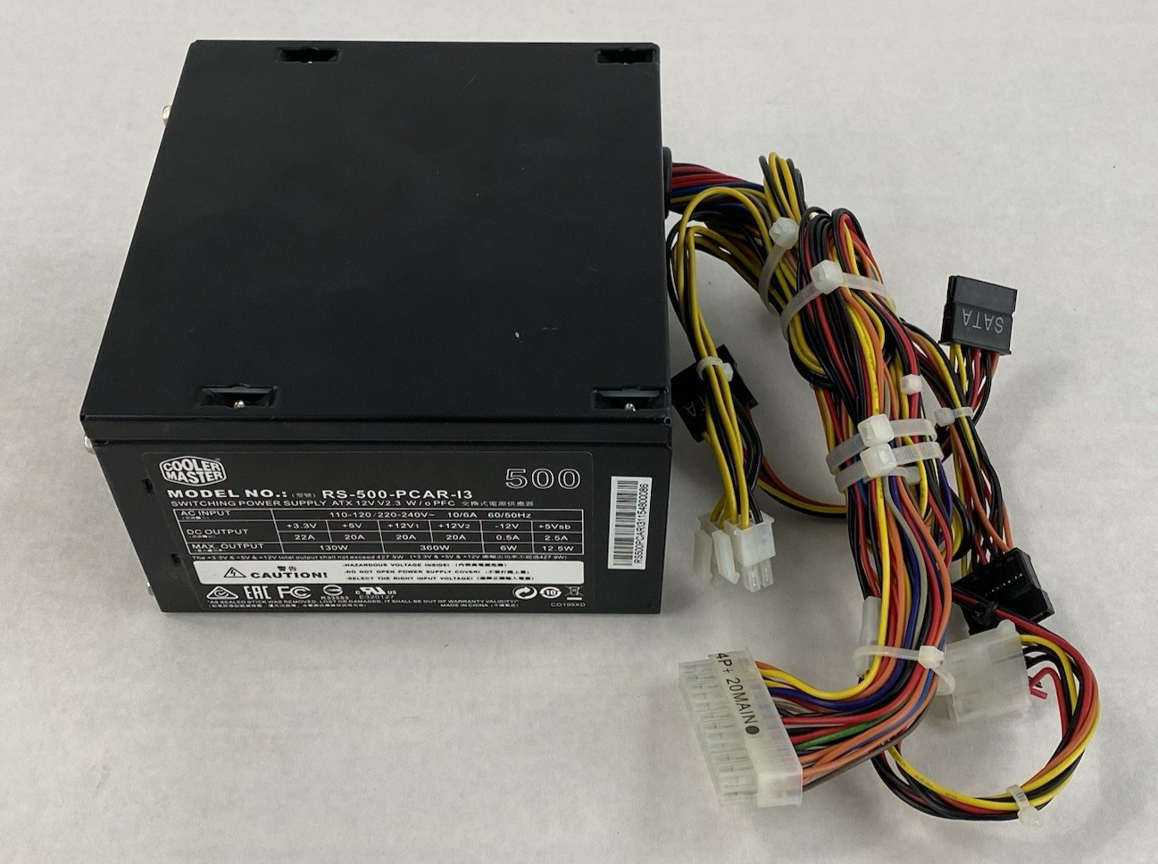 Cooler Master RS-500-PCAR-13 500W Power Supply Tested