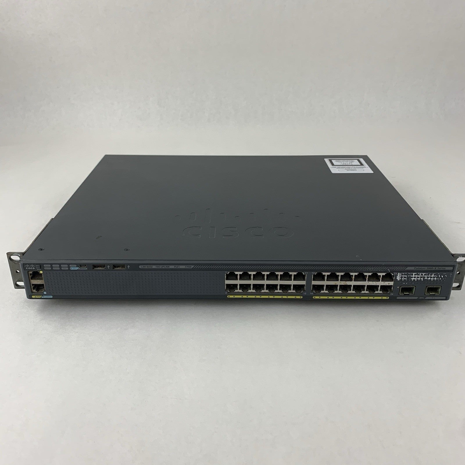 Cisco Catalyst WS-C2960X-24PD-L GigE PoE Switch w/ Stack Card Tested Reset1