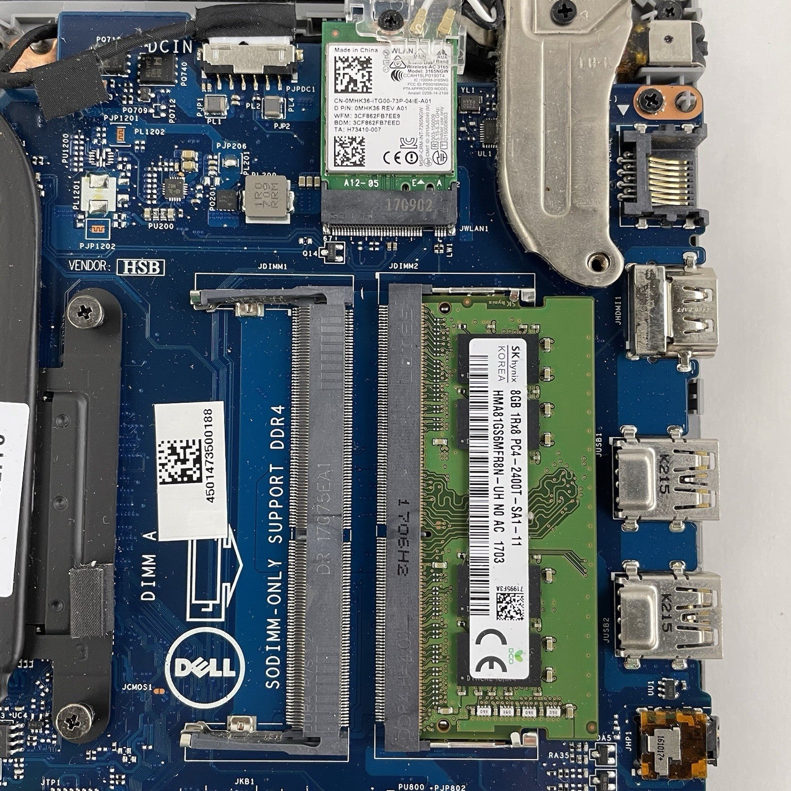 Dell Inspiron 5567 15.6" i5-7200U 2.50 GHz 8 GB RAM No SSD/OS/AC19
