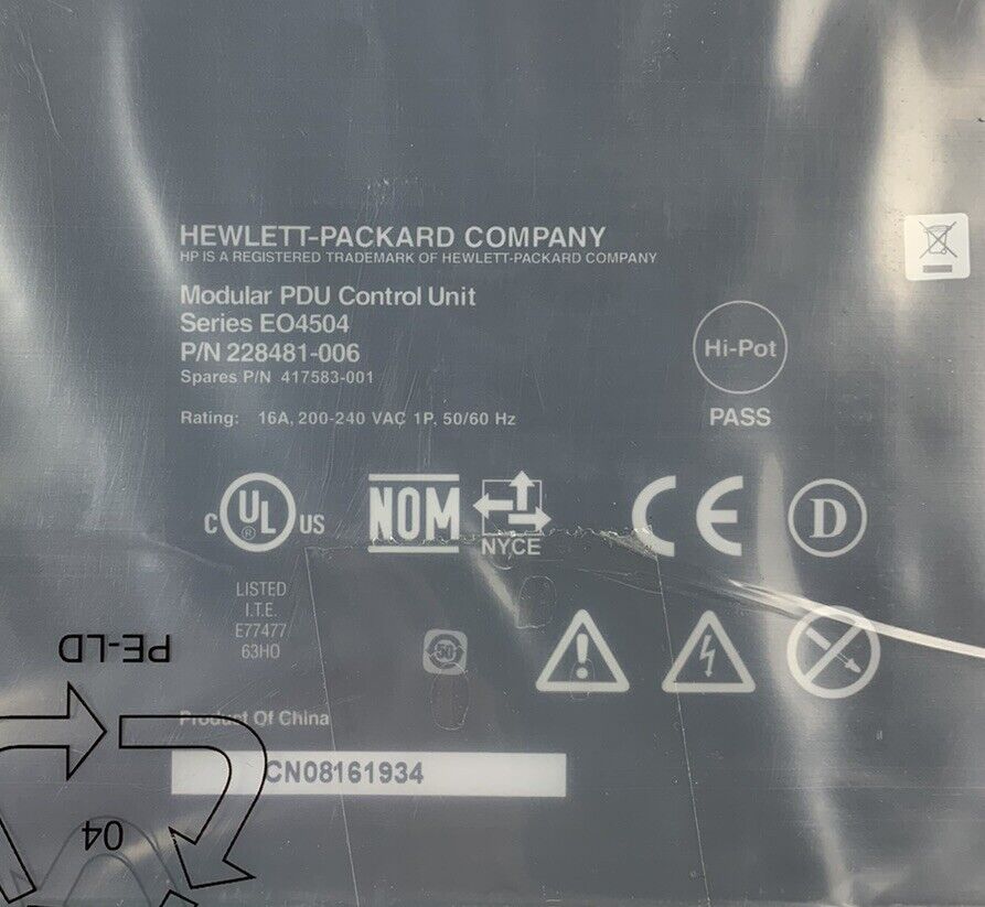 HP EO4504 Modular PDU Unit 240V 16A