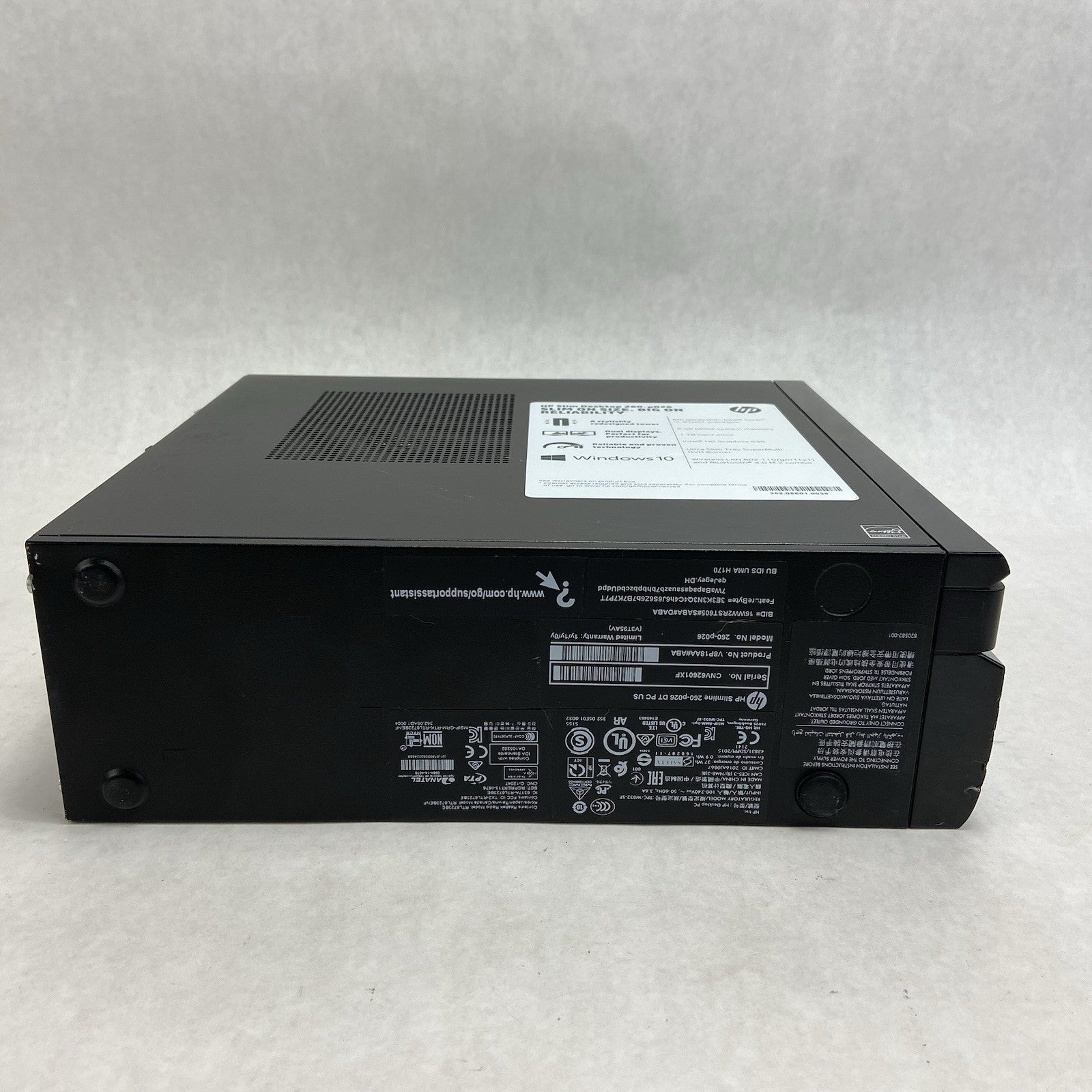 HP Slimline 260-P026 SFF Intel Core i3-6100T 3.2GHz 8GB RAM No HDD No OS6
