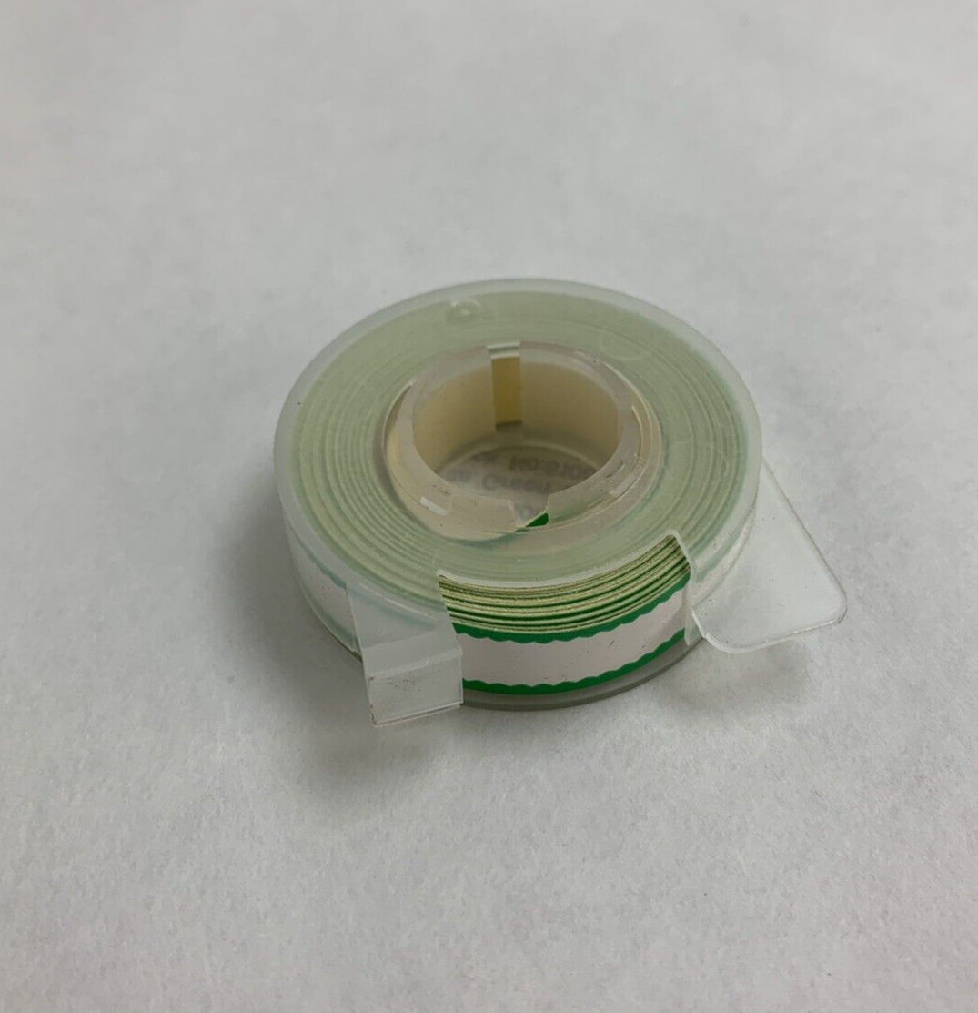 Dymo 610025 Esselte PosiPrint Labeling Tape White Green Border 3/8"x10" 10 Rolls