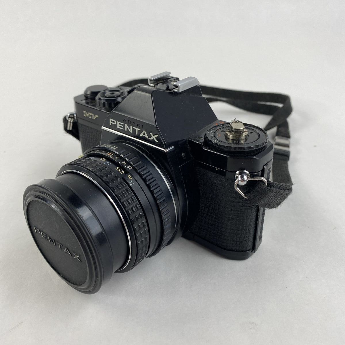 Pentax MV 35MM Film Camera w/ SMC Pentax-M 1:2 50 mm Lens - Untested for Parts0