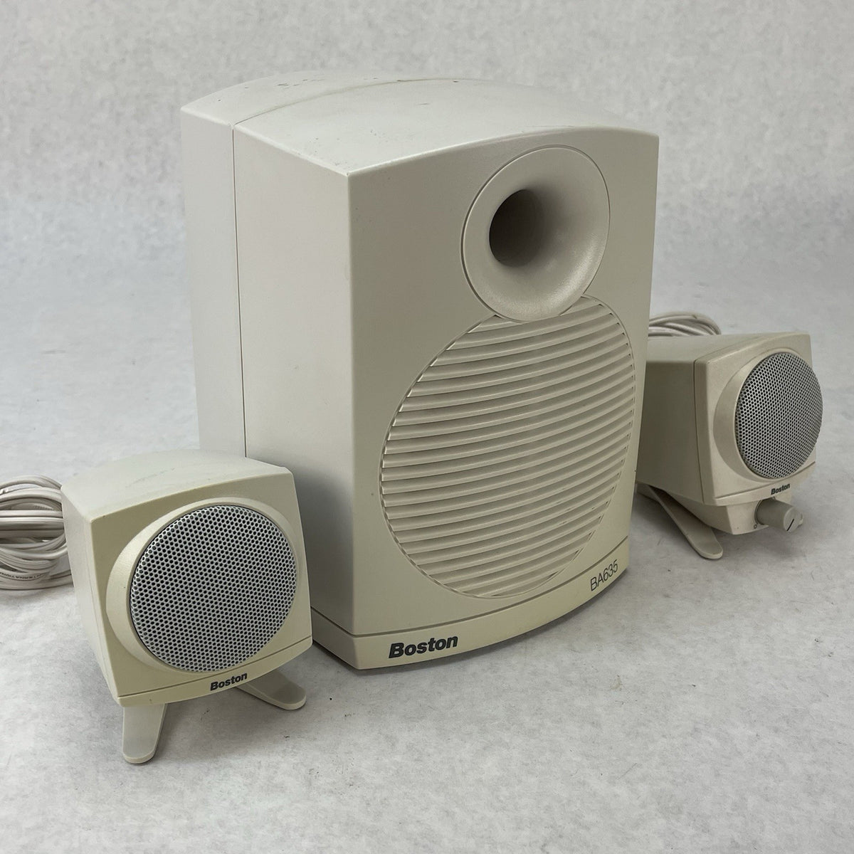 Boston Acoustics BA635 2.1 Speaker Tested No Power Cord0