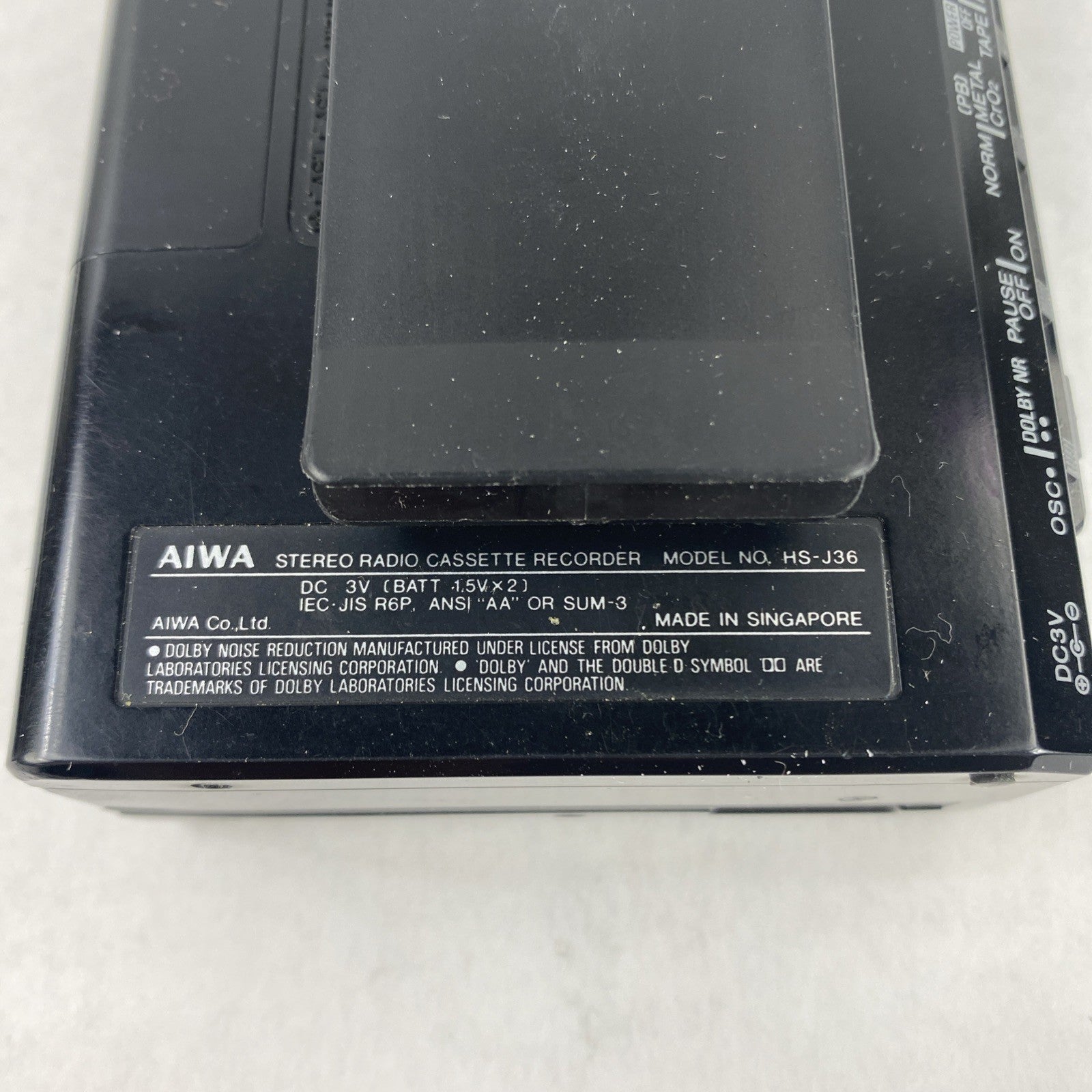 Aiwa HS-J36 AM/FM Auto Reverse Stereo Cassette Recorder Untested9
