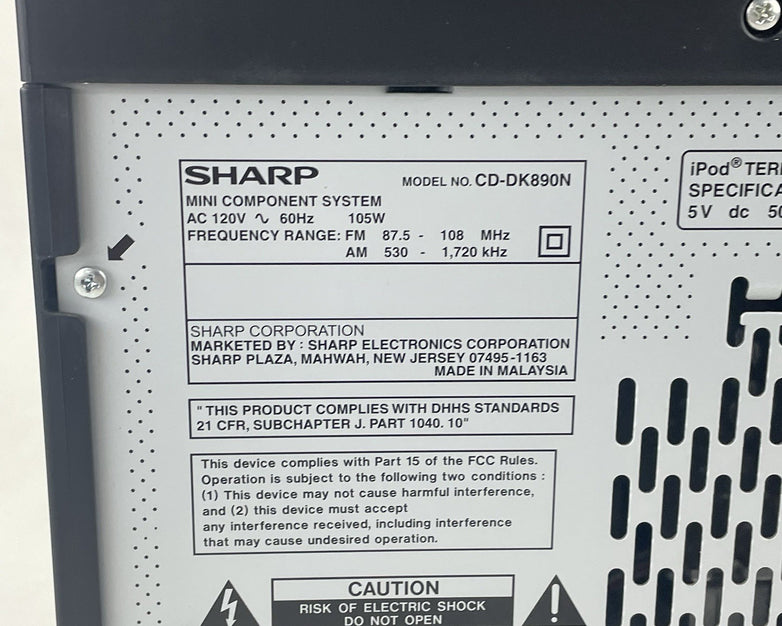 Sharp CD DK890N AM/FM Dual Cassette 5 Disc Changer