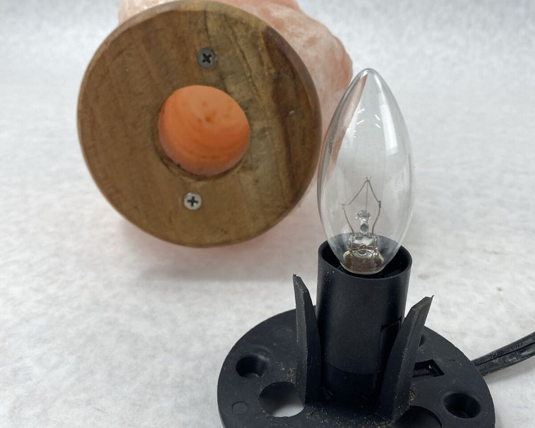 Salt Lamp Himalayan Pink Dimmer Switch 40W 7.3 lbs 8" Height 5.5" Diameter