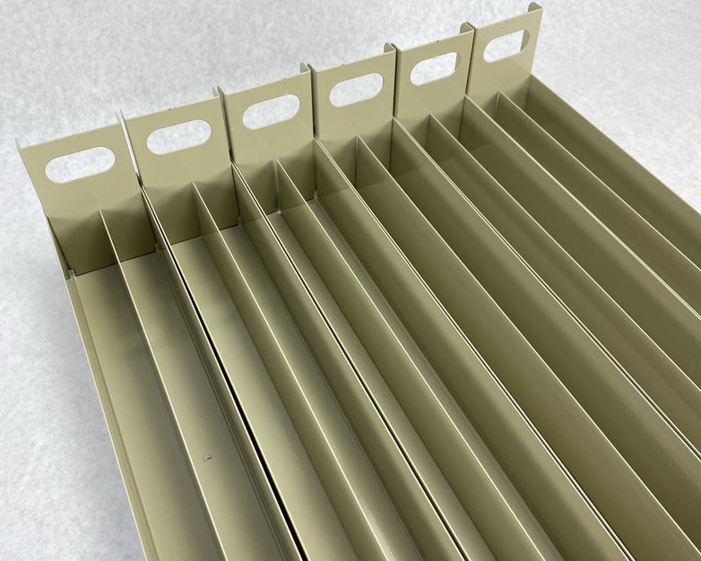 Fisherbrand 07212103 Six Microscope Slide Storage Divided Drawers Light Tan