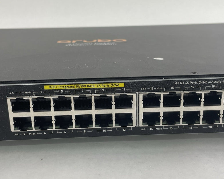 HP J9779-60101 Aruba 2530 24 PoE+ Network Switch Tested & Reset
