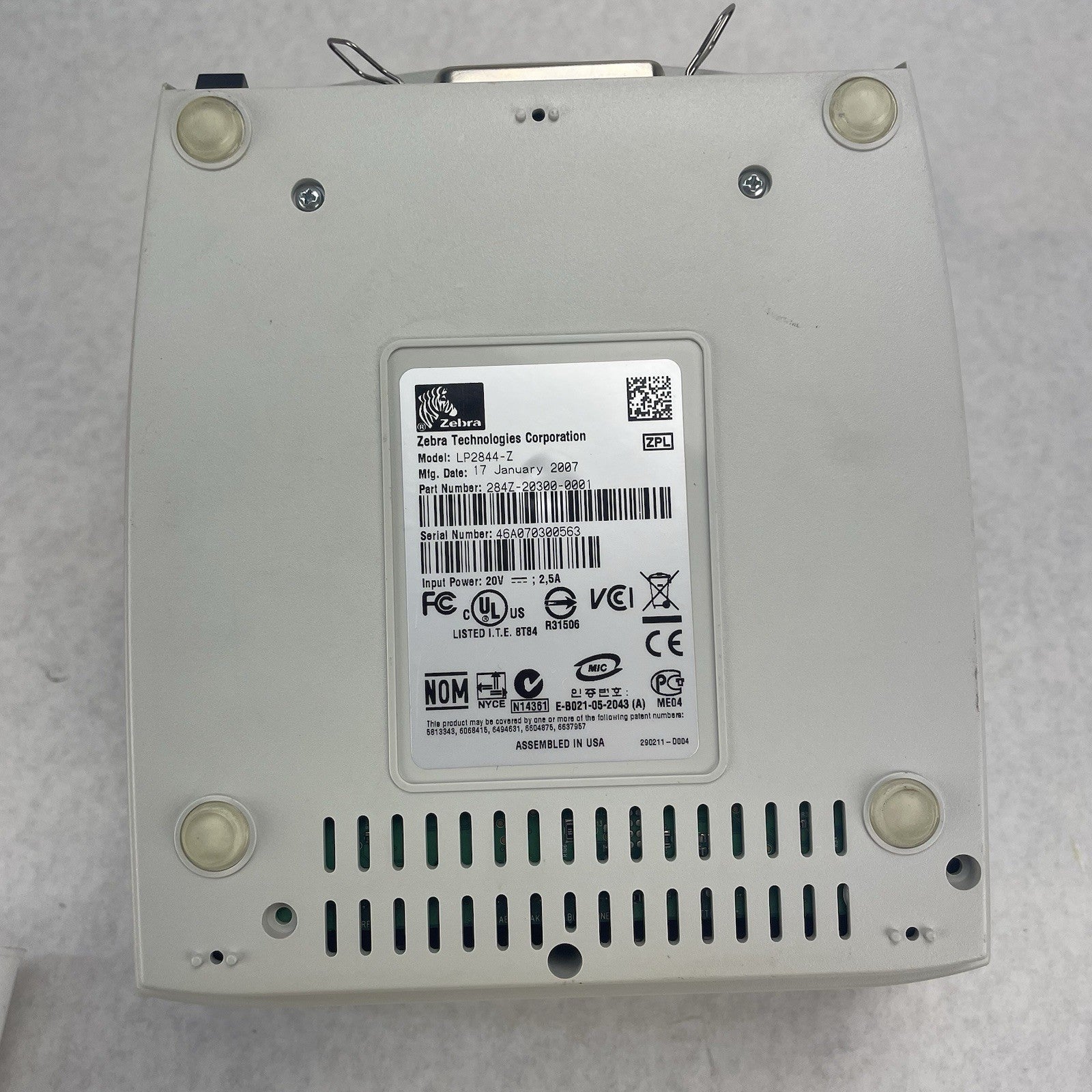 Zebra LP2844-Z Thermal Label Printer Tested Unknown Page Count No Power Cord12