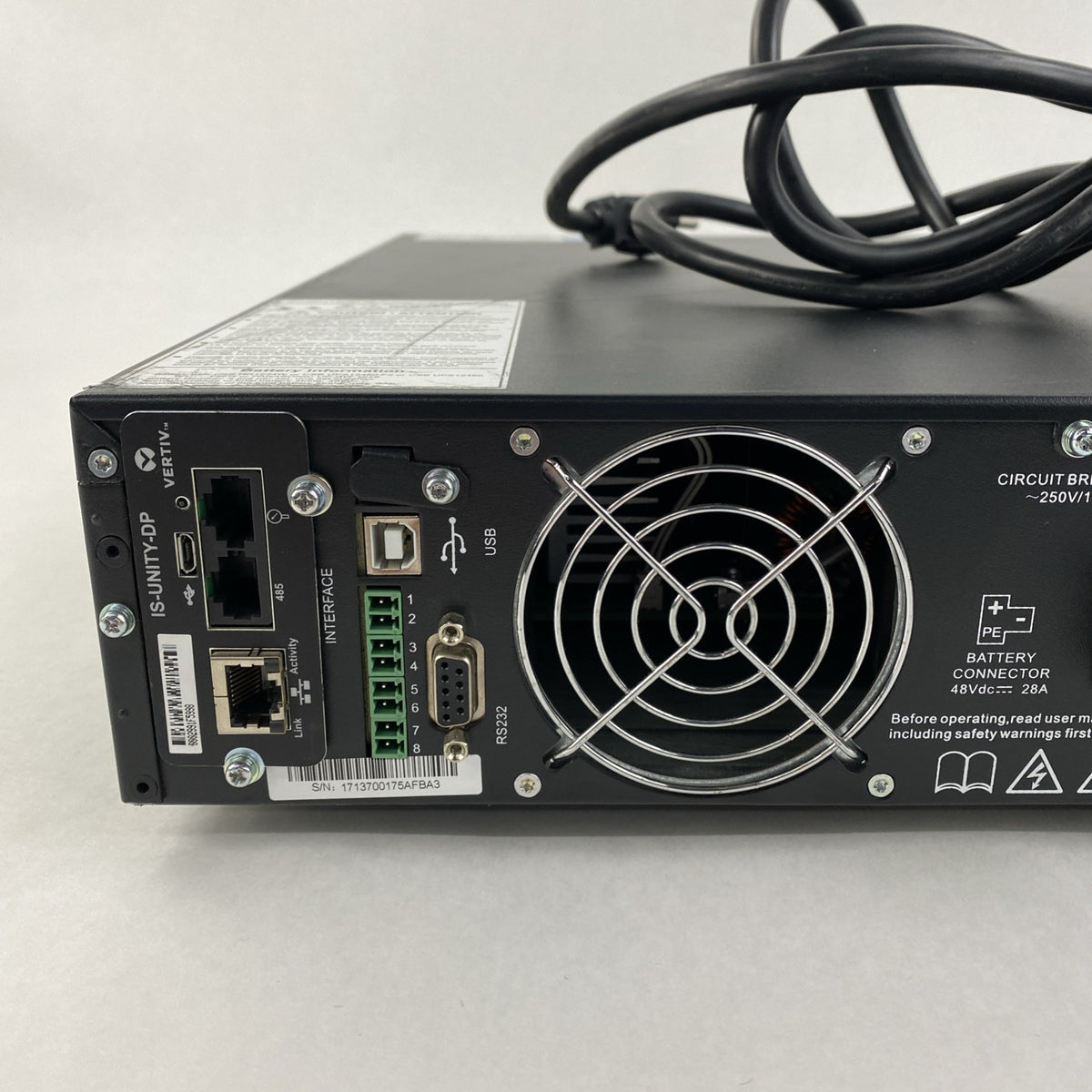 Vertiv Liebert GXT4-1500RT120 Battery Backups Tested - No Batteries Ears READ5