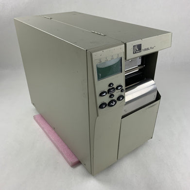 Zebra 105SL Plus 102-801-00200 Thermal Printer w/ Rewind and Label Peeler READ