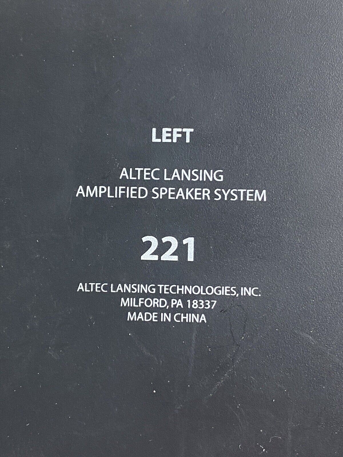 Altec Lansing Pair of Mini Portable Computer Speakers 221 For Parts or Repair