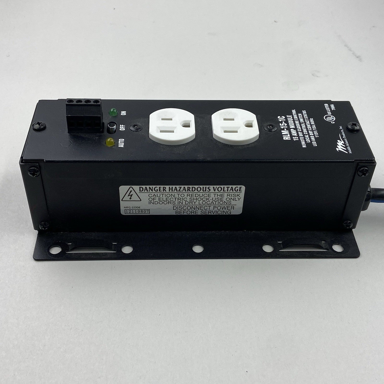 Middle Atlantic RLM-20-1C 20 Amp Power Module Remote 12V DC Control Cut Power4