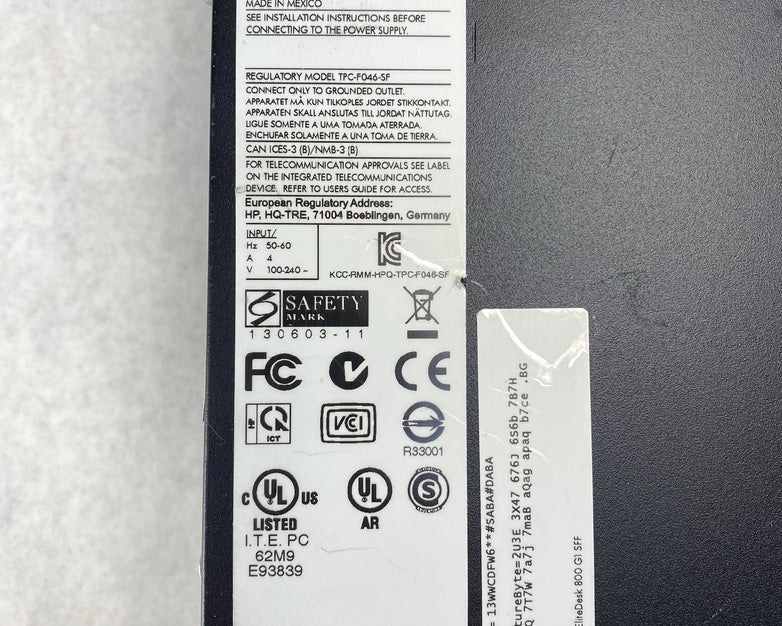 HP EliteDesk 800 G1 SFF Intel Core i5-4570 3.2GHz 8GB RAM No HDD No OS