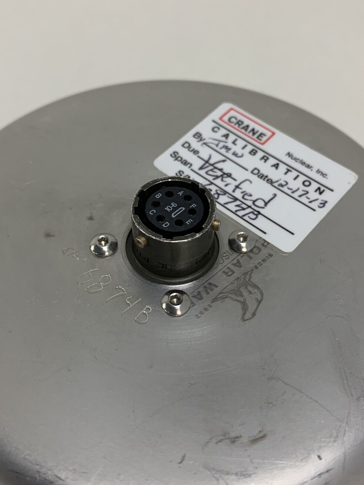 Crane Nuclear Calibration Polar Ware 200B 200 MT PT02E-10-6S Untested