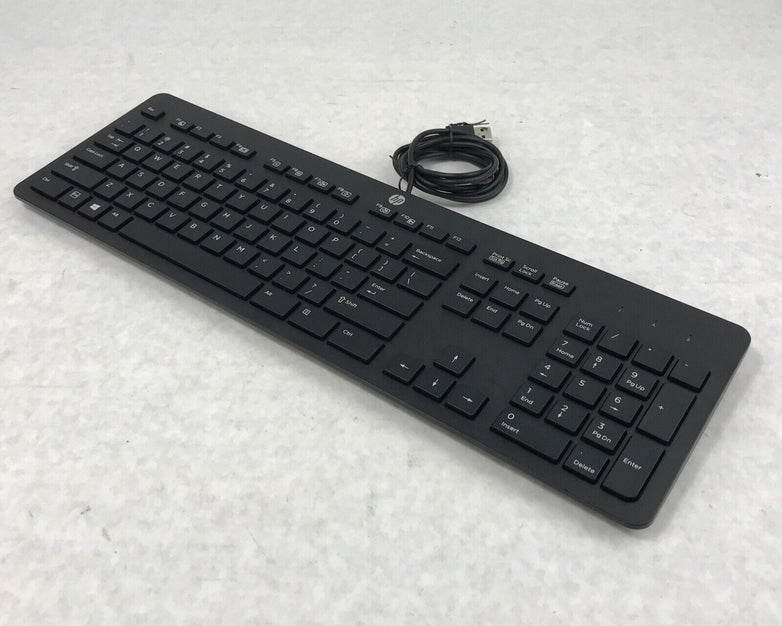 Lot of 3 HP PH0U Slim USB Multimedia Wired Desktop PC Computer Black Keyboard