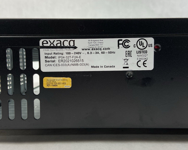 Tyco Exacq A-Series IP04-32T-F2A-E 2U Chassis Sparkle FSP400-50WCB 400W PSU