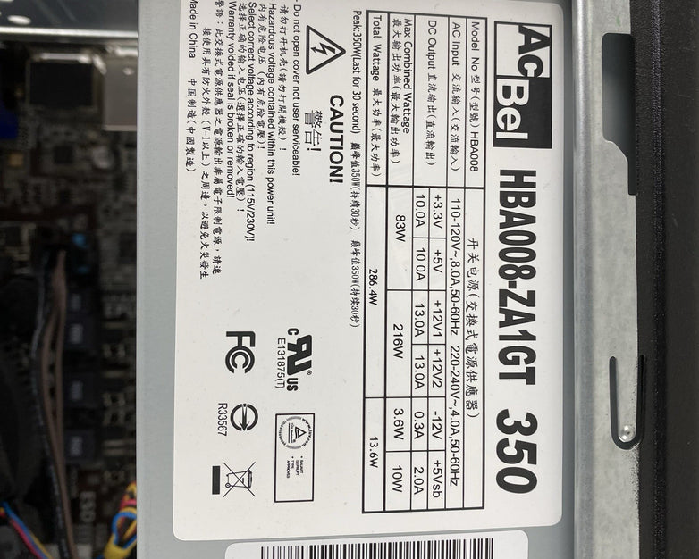 ASUS CM6330 MT Intel Core i3-3240 3.4GHz 8GB RAM No HDD No OS