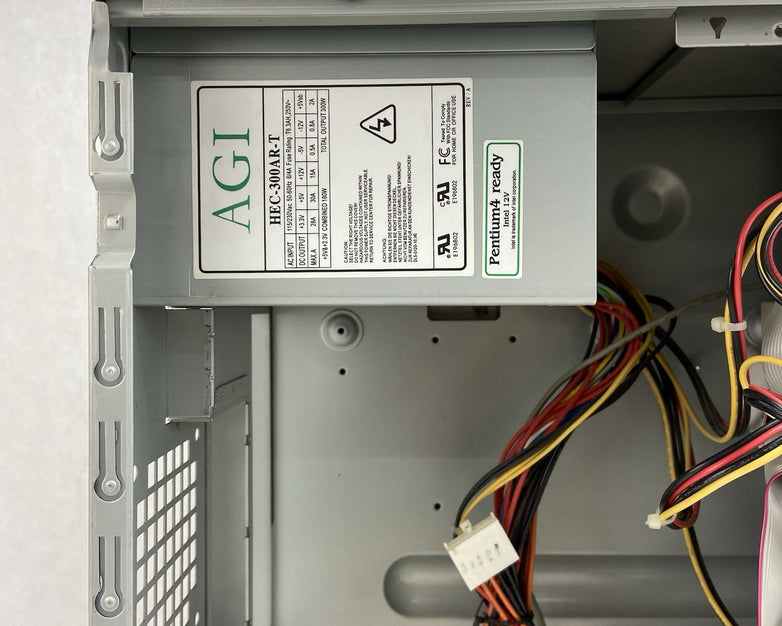 Unbranded Beige Mid Tower ATX Computer Case AGI HEC-300AR-T 300W PSU
