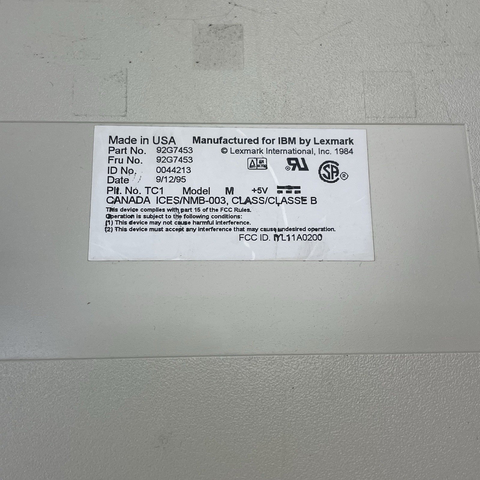 1995 IBM Model M Clicky Mechanical Keyboard 92G7453 Lexmark Missing Keycaps9