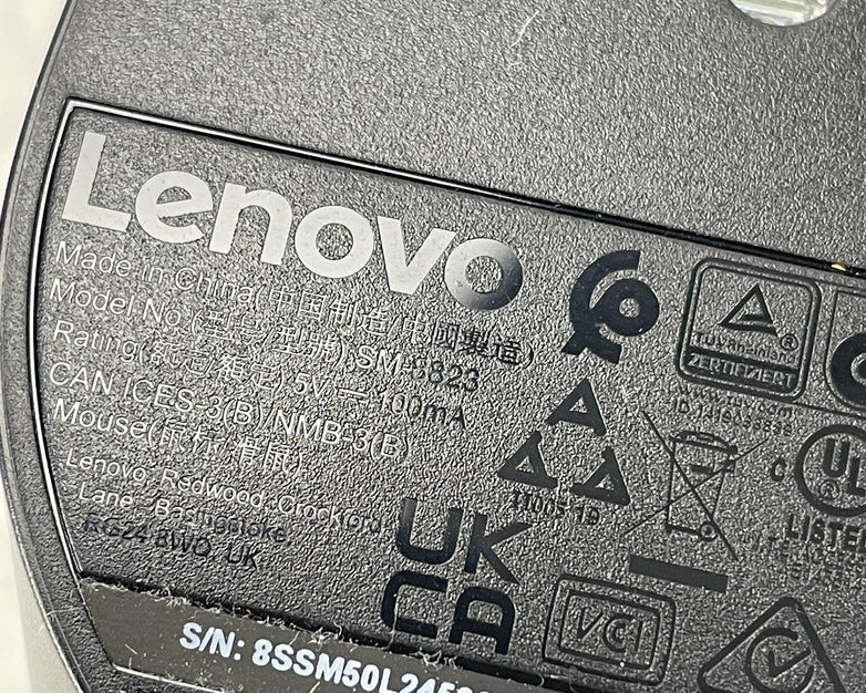 Lenovo Optical USB Mouse SM-8823 SM50L24506 00PH133, Black,000-DPI Lot of 5