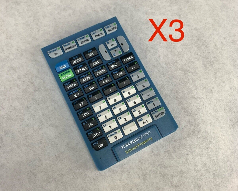 Lot of 3 Texas Instruments TI-84 Plus Keypad School Property Keypad Only
