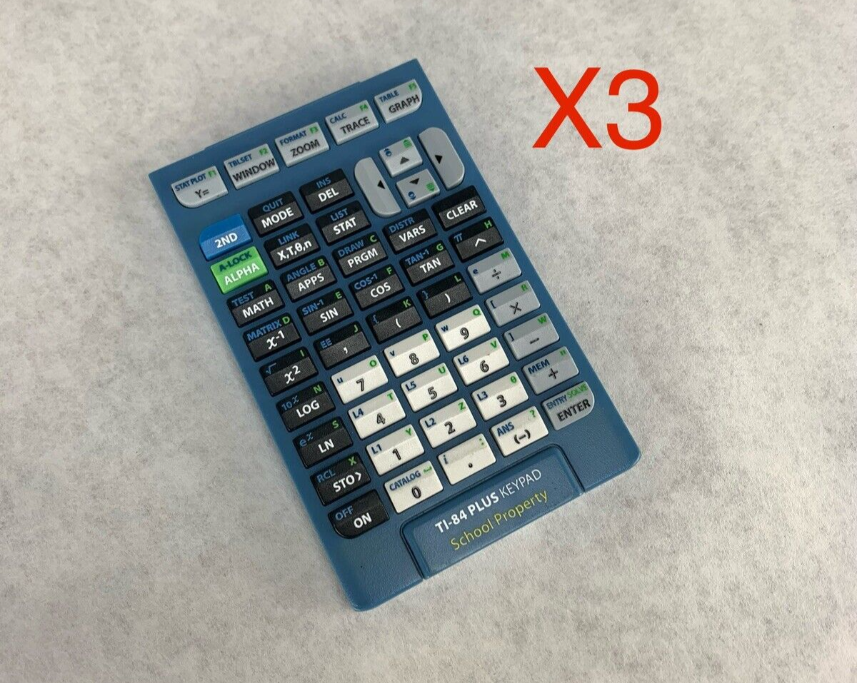 Lot of 3 Texas Instruments TI-84 Plus Keypad School Property Keypad Only