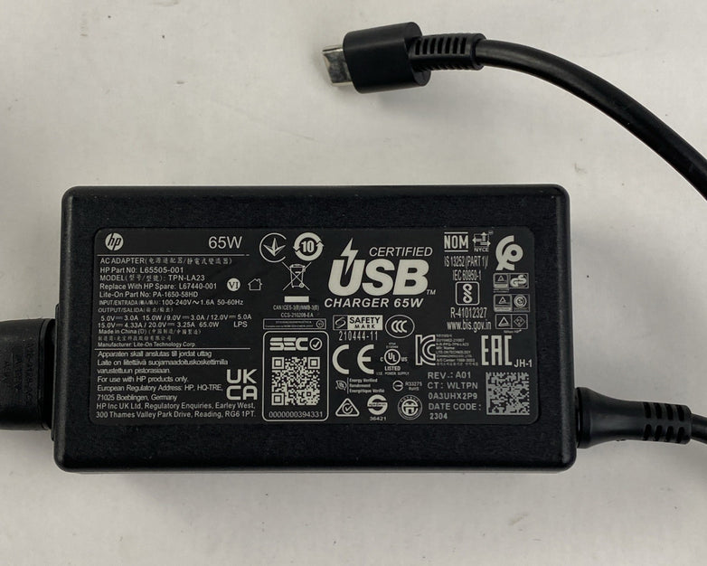 HP TPN-LA23 TPN-CA21 65W USB-C AC Adapter - Mixed Lot of 4