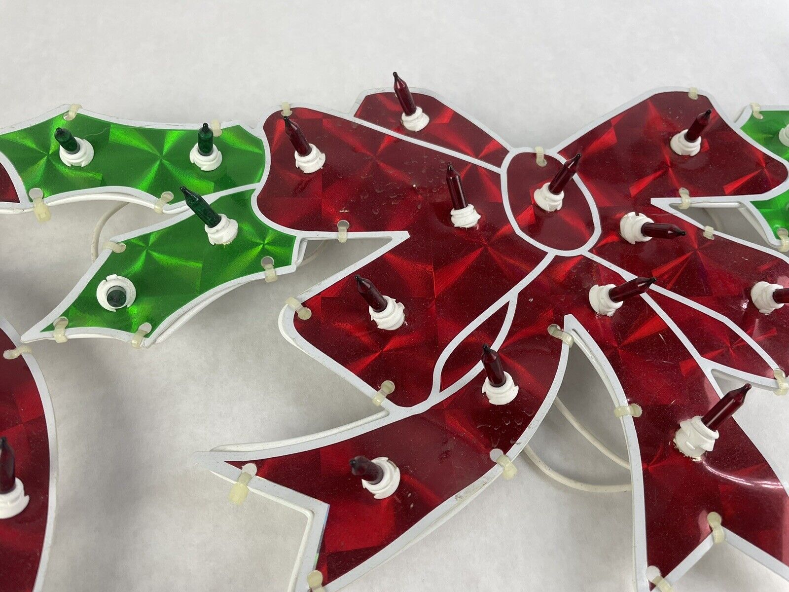 Celebrations 48" Holographic Holly With Bow Lighted Sign - Tested