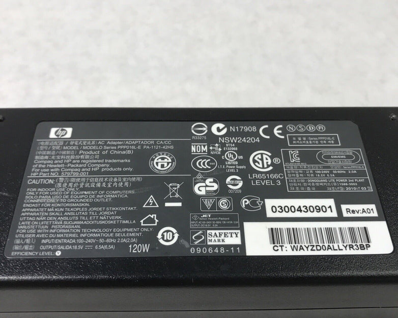 HP PA-1121-42HS Laptop Charger AC Adapter 240V 60Hz 18.5V 579799-001