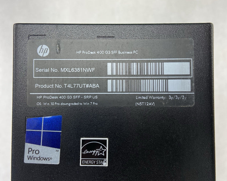 HP ProDesk 400 G3 SFF Intel Core i5-6500 3.2GHz 8GB RAM No HDD No OS