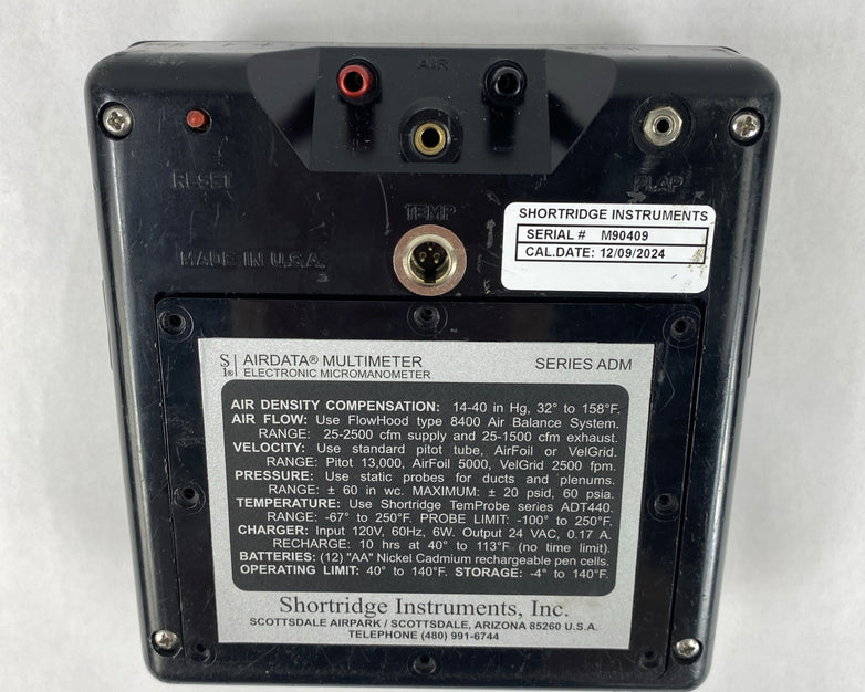 Shortridge ADM-870 Air Data Multimeter Electronic Micromanometer