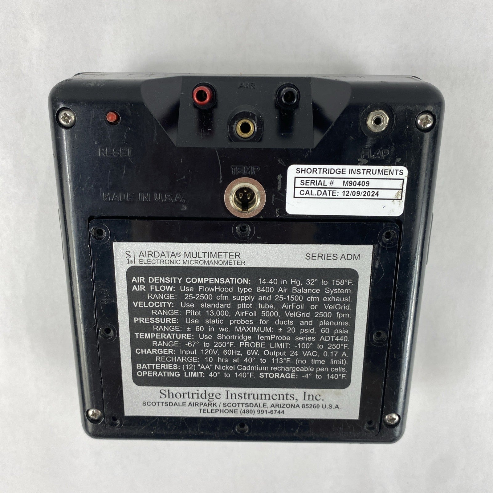 Shortridge ADM-870 Air Data Multimeter Electronic Micromanometer9