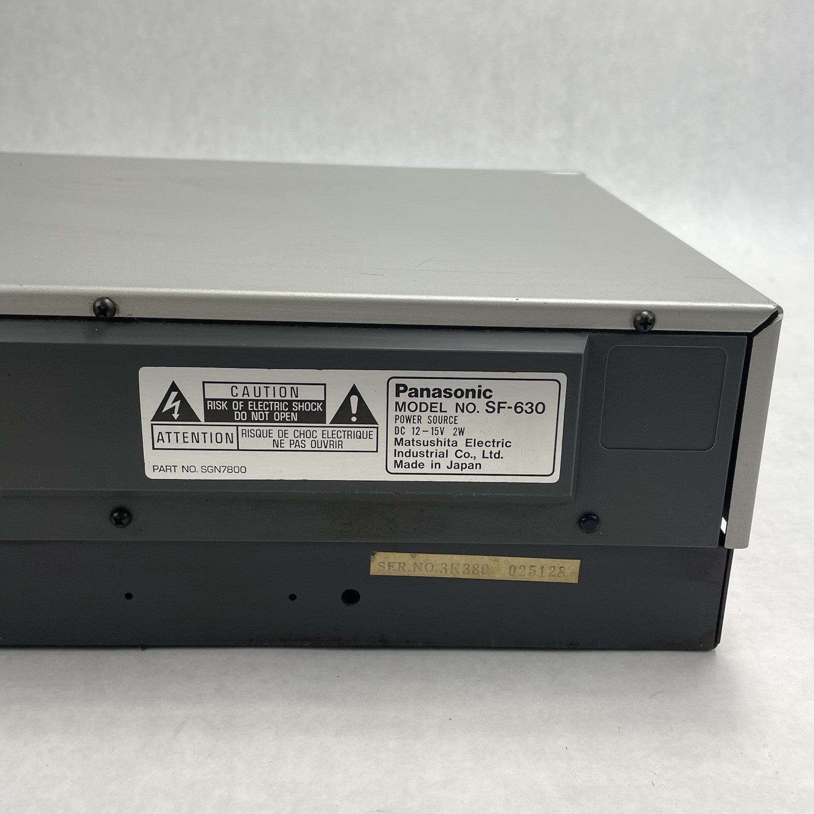 Panasonic SF-630 Automatic Turntable Untested No Belt12