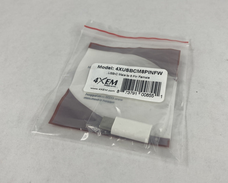 4XEM 4XUUSBCM8PINFW USB-C male To 8 Pin Female Lot of 5