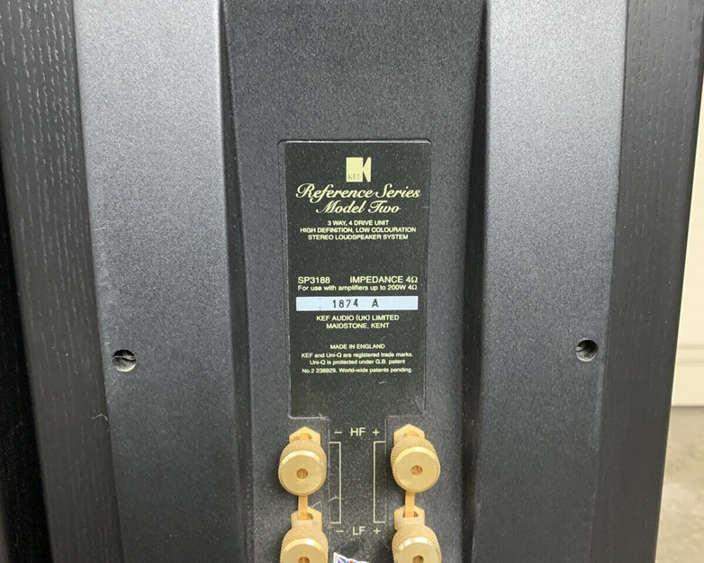 Pair of KEF Reference Two Muscle Fidelity Speakers SP3188 Tested