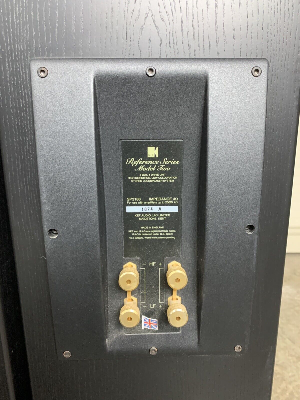 Pair of KEF Reference Two Muscle Fidelity Speakers SP3188 Tested
