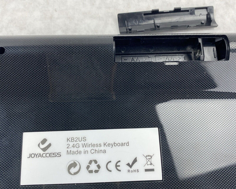 JoyAccess KB2US Slim Wireless Keyboard ONLY Gray with USB Dongle Receiver