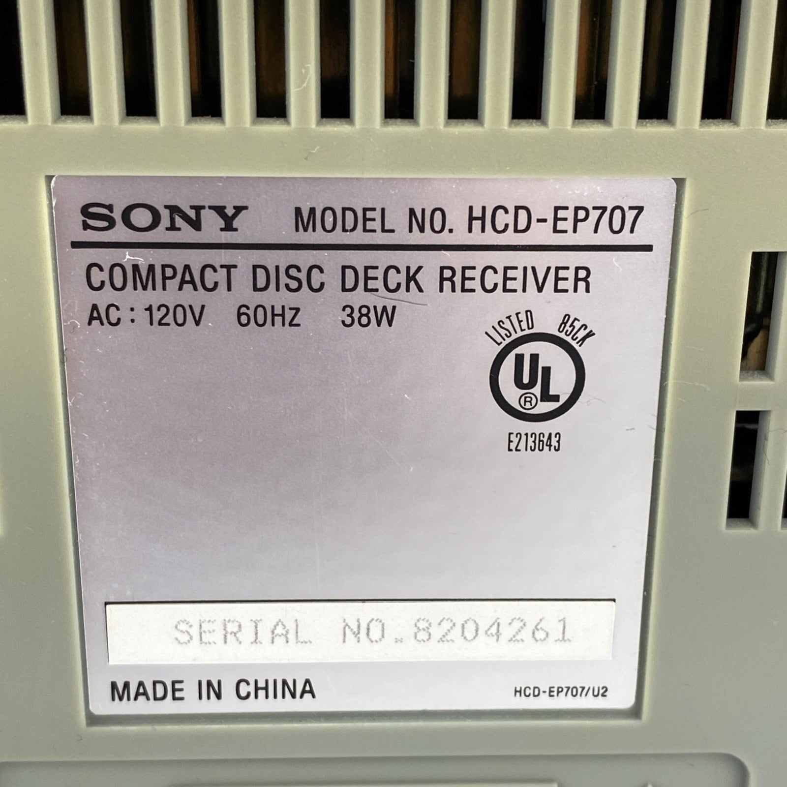 Sony CMT-EP707 Hi-Fi CD Changer And Tape Deck With Speakers - Parts or Repair10