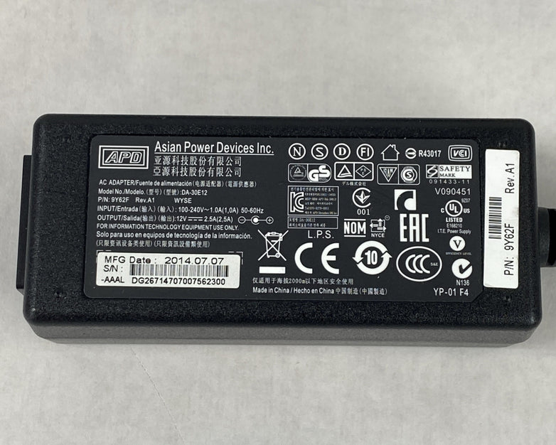 Asian Power Devices DA-30E12 30W 12V 2.5A Charger AC Adapter (Lot of 10)