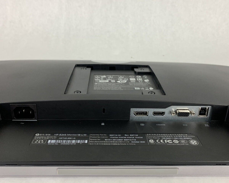 HP HSTND-9581-Q 23.8" VGA HDMI Display Port Monitor 1920x1080 Full HD @ 60Hz