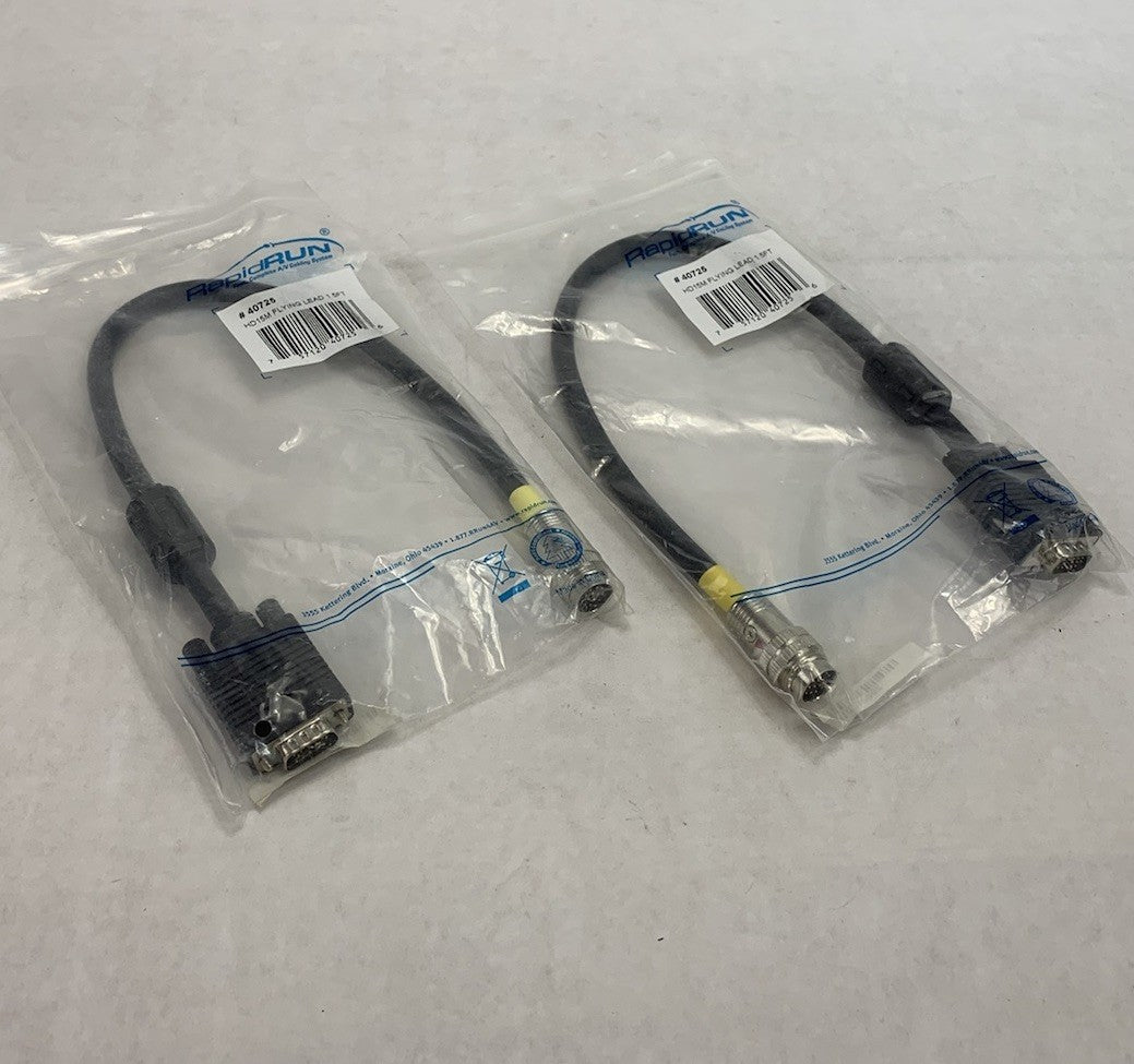 RapidRun 40725 HD15M Flying Lead 1.5FT (Lot of 2)