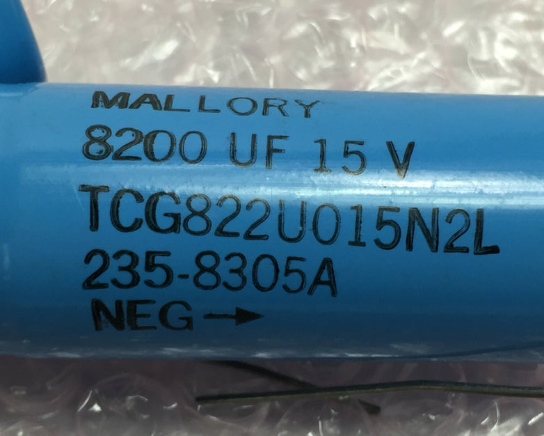 Lot of 4 Mallory TCG822U015N2L 8200UF 15V 235-8305A NOS