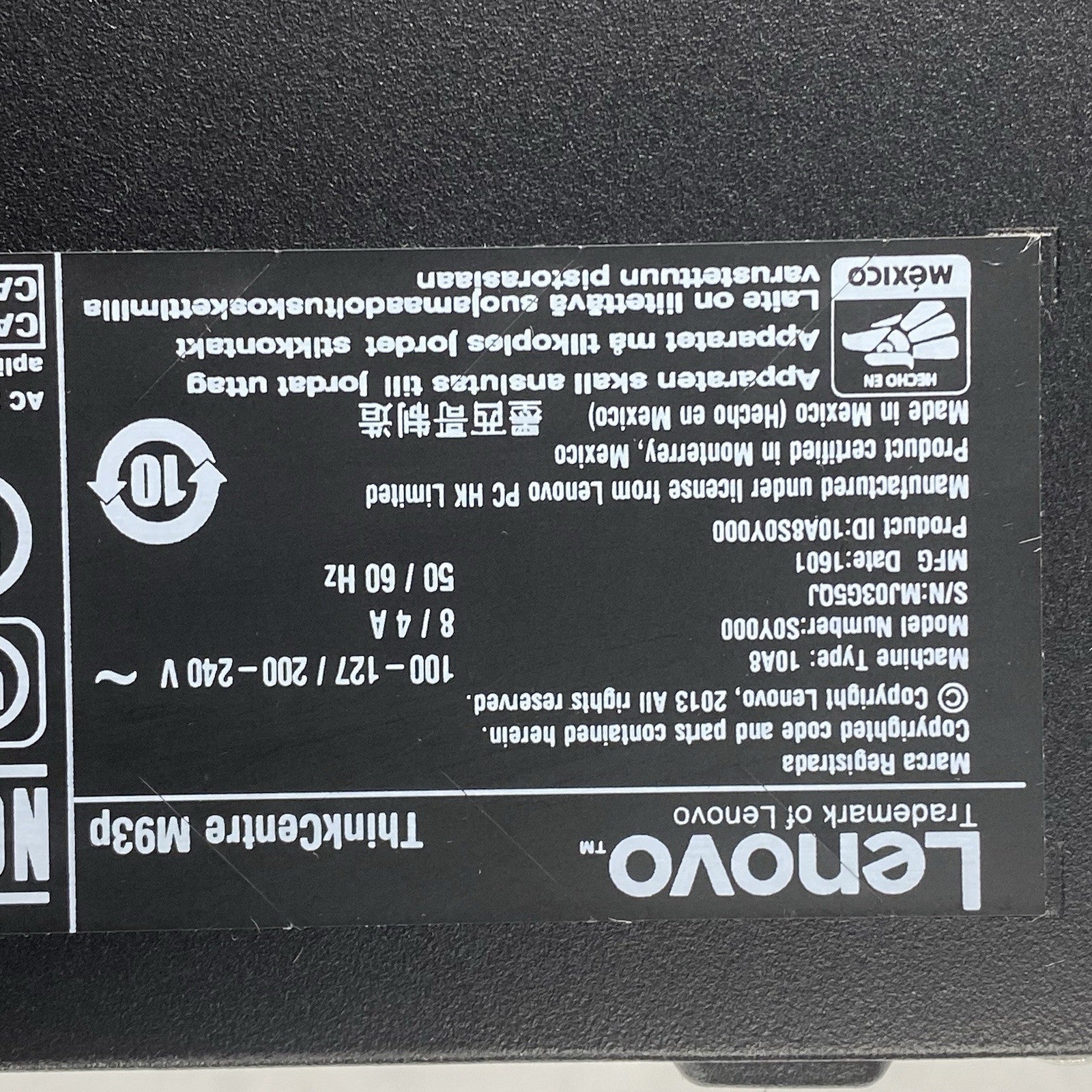 Lenovo ThinkCentre M93p SFF Intel Core i5-4570 3.2GHz 8GB RAM No HDD No OS