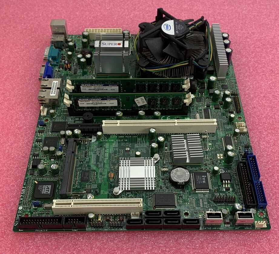 SuperMicro X7SBI Motherboard Intel Core 2 Quad Q9300 2.5GHz 4GB RAM w/ Shield