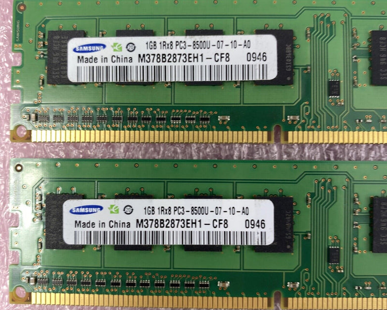 Lot( 8 ) 1GB Samsung M378B2873EH1-CF8 PC3-8500 DDR3-1066 Desktop RAM Memory