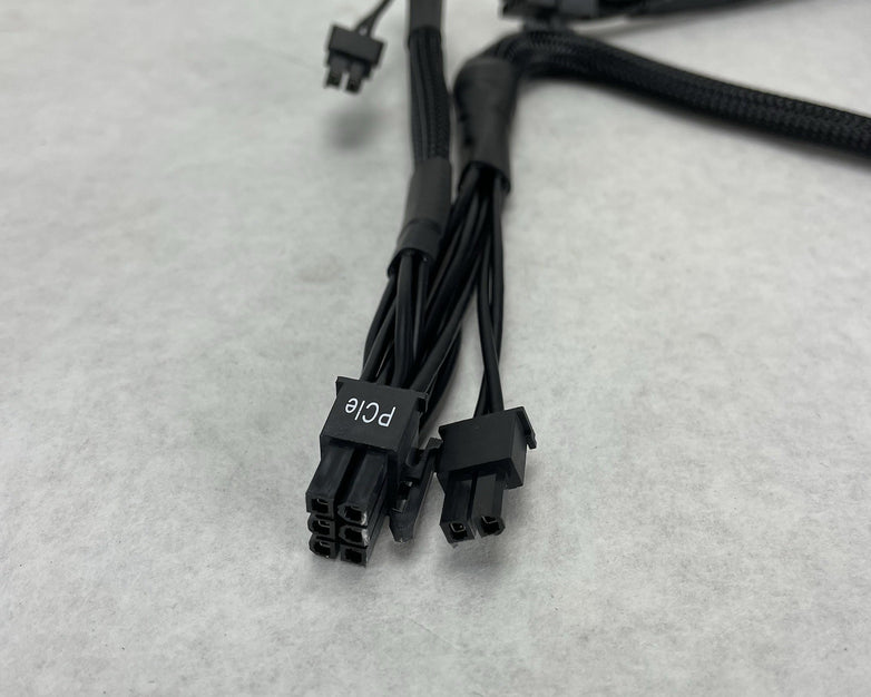 PCI-E 8-pin to 2x 6+2-pin (6-pin/8-pin) Power Splitter Cable PCIE Lot of 4