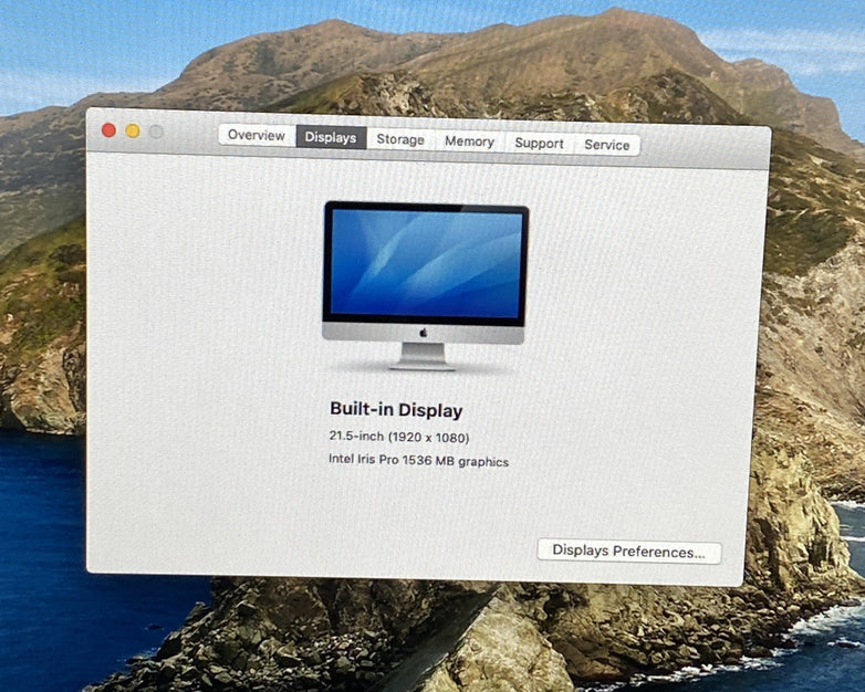 Apple A1418 iMac 21.5" 2013 2.7GHz Core i5 8GB RAM 1TB HDD macOS 10.15.7