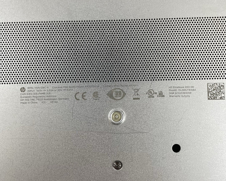 HP EliteBook 850 G6 15.6" i5-8365U 1.60 GHz 8 GB RAM No SSD/OS/AC/Battery